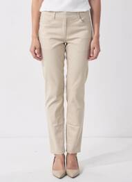 Pantalon slim taille élastique taille normale beige STARK femme