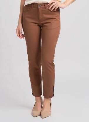 Pantalon slim taille basse taille basse marron STARK femme