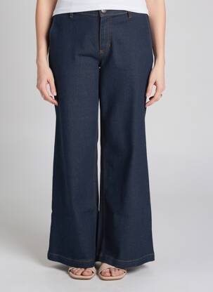 Jeans coupe large stretch taille normale bleu STARK femme