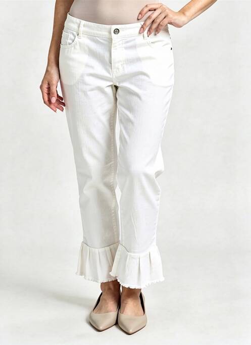 Jeans coupe slim stretch taille normale blanc STARK femme