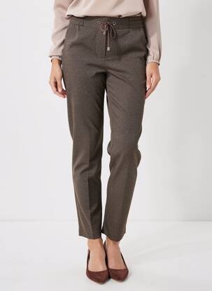 Pantalon slim taille élastique taille normale marron DIANE LAURY femme