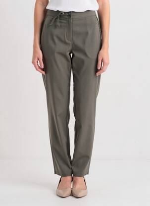 Pantalon slim stretch taille normale vert GRIFFON femme