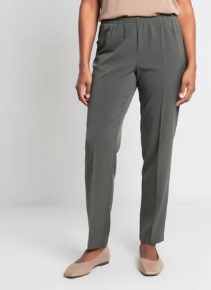 Pantalon slim taille élastique taille normale vert GRIFFON femme