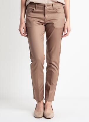 Pantalon slim stretch taille normale gris GRIFFON femme