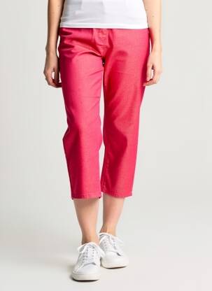 Pantacourt stretch taille normale rose GRIFFON femme