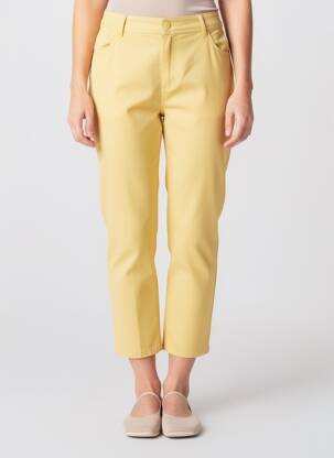 Pantacourt stretch taille normale jaune GRIFFON femme