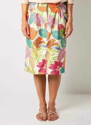 Jupe mi-longue taille normale vert FRANCE RIVOIRE femme