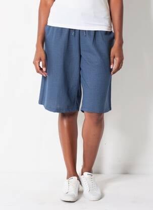 Short taille normale taille normale bleu LOURDES CASTILLO femme