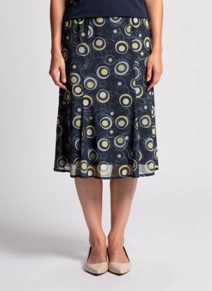 Jupe mi-longue doublure noir GEVANA femme