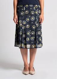 Jupe mi-longue doublure noir GEVANA femme