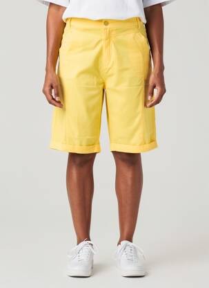 Bermuda taille élastique taille normale jaune GEVANA femme