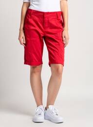 Bermuda taille élastique taille normale rouge GEVANA femme