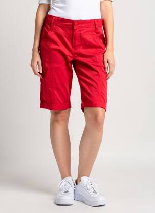 Bermuda taille élastique taille normale rouge GEVANA femme