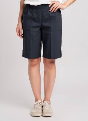 Bermuda taille élastique taille normale bleu GEVANA femme