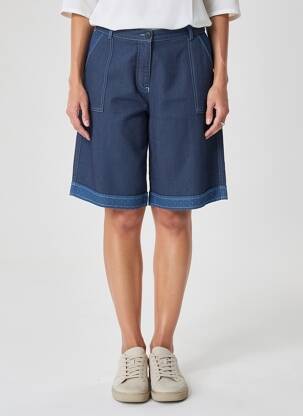 Bermuda coupe droite taille normale bleu FRANCE RIVOIRE femme