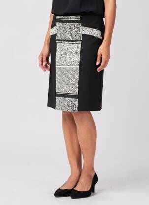 Jupe mi-longue stretch noir DIANE LAURY femme