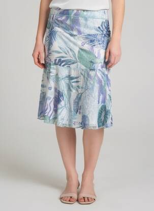 Jupe longue coupe fluide bleu DIANE LAURY femme