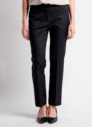 Pantalon slim taille élastique taille haute noir PLURIELLES femme