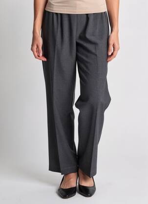 Pantalon droit taille élastique taille normale gris GEVANA femme