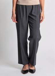 Pantalon droit taille élastique taille normale gris GEVANA femme
