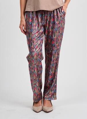 Pantalon 7/8 stretch taille normale rose GEVANA femme