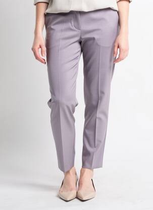 Pantalon slim taille haute taille haute gris GEVANA femme
