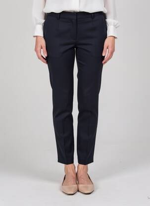 Pantalon slim taille haute taille haute bleu GEVANA femme