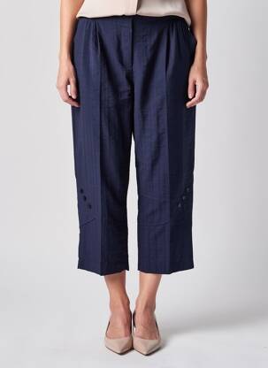 Pantacourt taille élastique taille normale bleu GEVANA femme