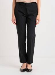 Pantalon chino fermeture zippée sous rabat boutonné taille normale noir STARK femme