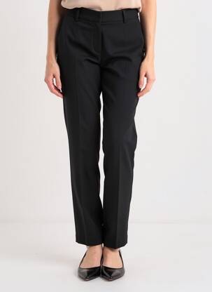 Pantalon chino fermeture zippée sous rabat boutonné taille normale noir STARK femme