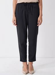 Pantalon 7/8 taille élastique taille normale noir LOURDES CASTILLO femme