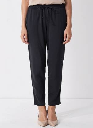 Pantalon 7/8 taille élastique taille normale noir LOURDES CASTILLO femme