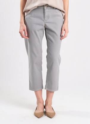 Pantacourt stretch taille basse gris STARK femme