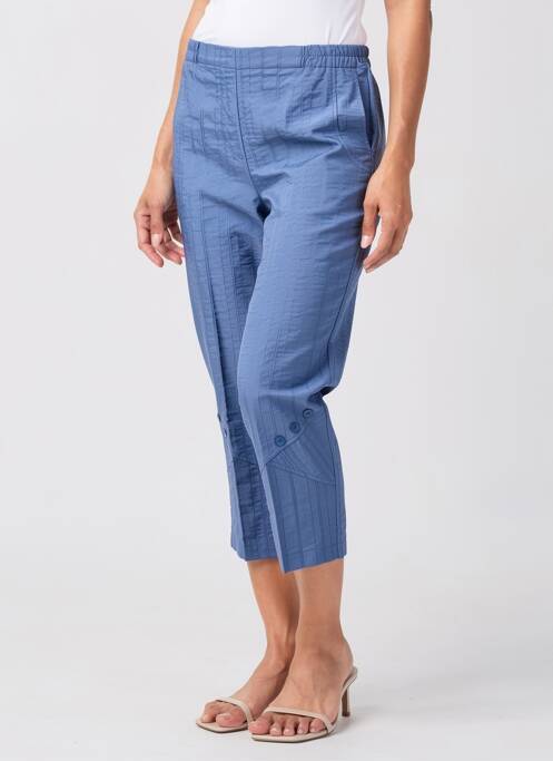Pantacourt taille élastique taille normale bleu clair GEVANA femme
