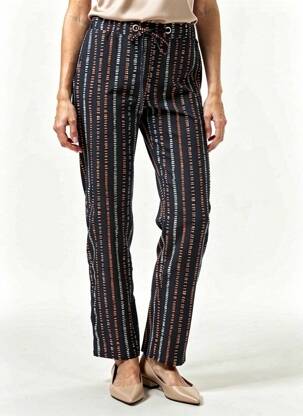 Pantalon 7/8 stretch taille normale bleu FRANCE RIVOIRE femme
