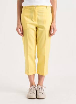 Pantacourt tissage popeline taille normale jaune FRANCE RIVOIRE femme