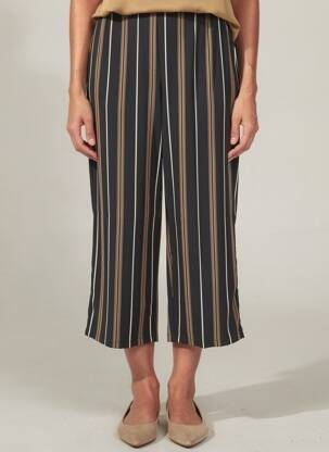 Pantalon droit taille élastique taille normale noir TELMAIL femme