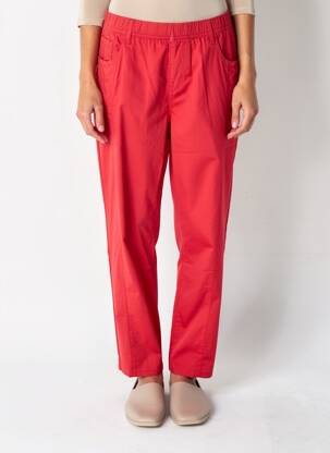 Pantalon slim taille élastique taille normale rouge TELMAIL femme