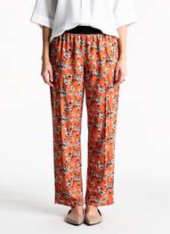Pantalon slim taille élastique taille normale orange TELMAIL femme