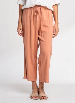 Pantalon 7/8 taille élastique taille normale rose TELMAIL femme