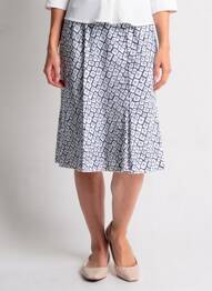 Jupe mi-longue taille normale bleu TELMAIL femme
