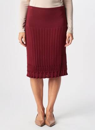 Jupe mi-longue taille normale rouge TELMAIL femme