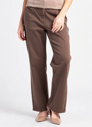 Pantalon droit stretch taille normale marron TONI femme