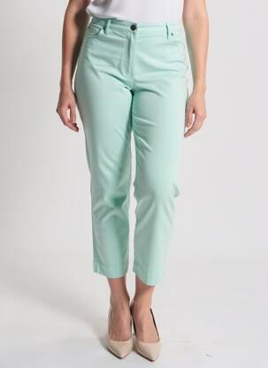 Pantalon 7/8 stretch taille normale vert TONI femme