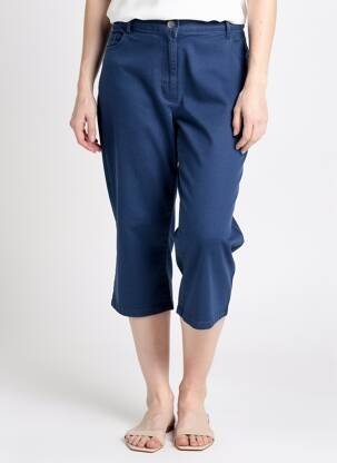 Pantacourt coupe droite bleu DIANE LAURY femme