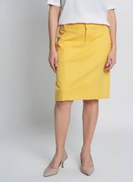 Jupe courte poches jaune TELMAIL femme
