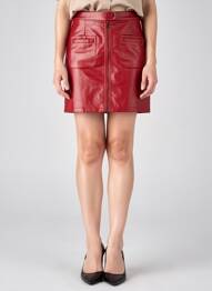 Jupe courte poches rouge C'EST BEAU LA VIE femme
