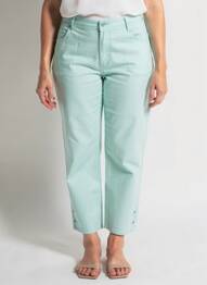 Pantalon 7/8 stretch taille normale bleu PLURIELLES femme