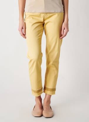 Pantalon 7/8 stretch taille normale beige WALTRON femme