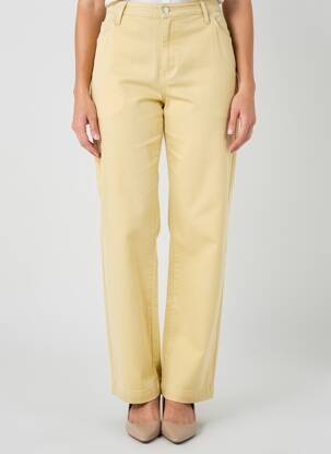 Pantalon droit stretch taille normale jaune WALTRON femme